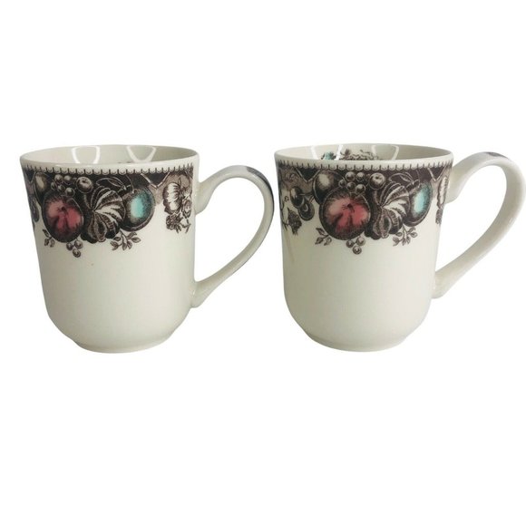 2 New Johnson Brothers Turkey Mugs Thanksgiving Set His Majesty Coffee Cups - Picture 8 of 11